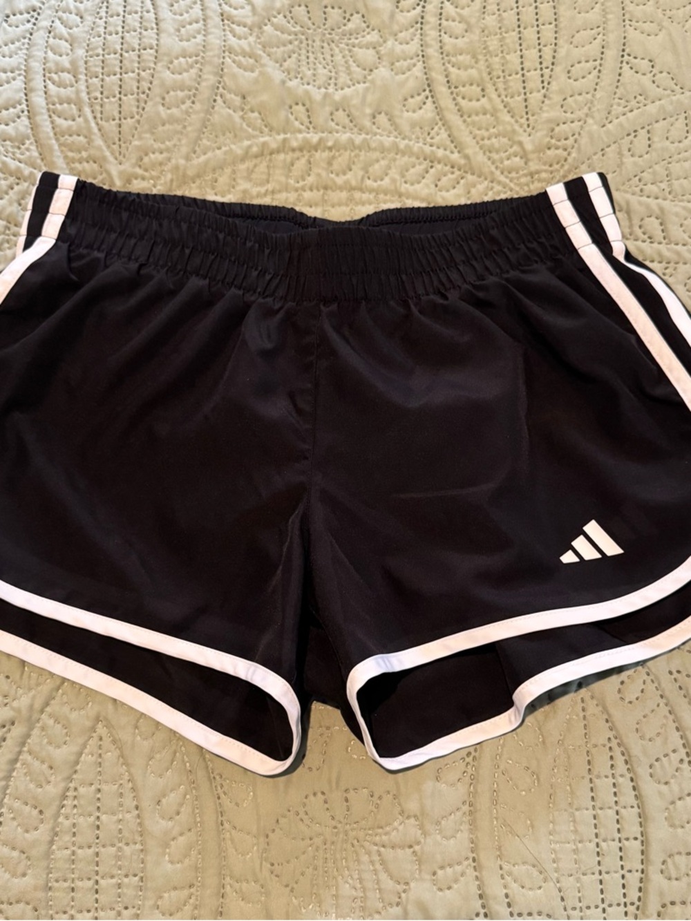 NWOT Adidas Black Women's Athletic Shorts with White Trim